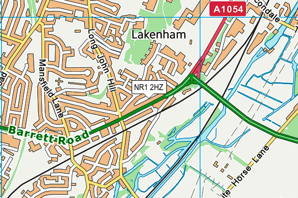 NR1 2HZ map - OS VectorMap District (Ordnance Survey) NR1 2HZ map - OS VectorMap District (Ordnance Survey)