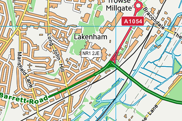 NR1 2JE map - OS VectorMap District (Ordnance Survey)
