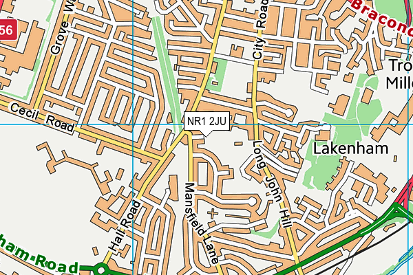 NR1 2JU map - OS VectorMap District (Ordnance Survey) NR1 2JU map - OS VectorMap District (Ordnance Survey)