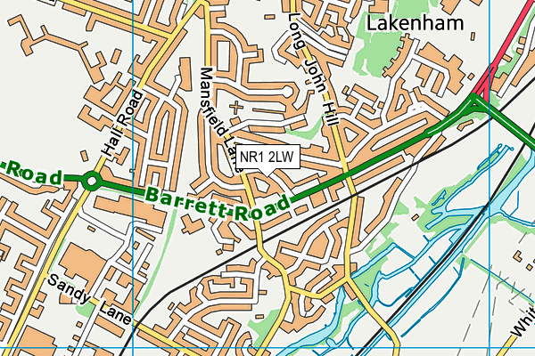 NR1 2LW map - OS VectorMap District (Ordnance Survey) NR1 2LW map - OS VectorMap District (Ordnance Survey)