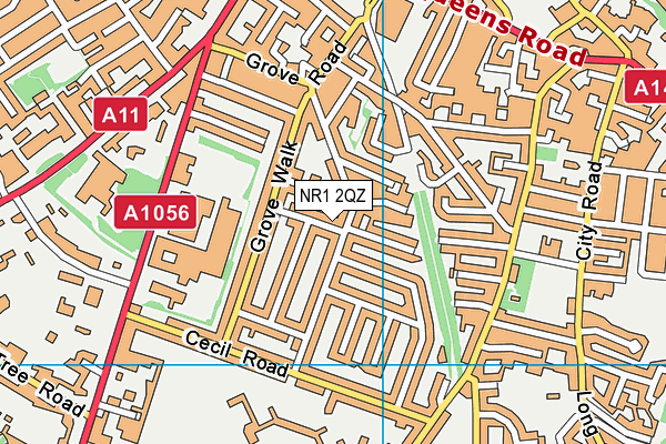 NR1 2QZ map - OS VectorMap District (Ordnance Survey) NR1 2QZ map - OS VectorMap District (Ordnance Survey)
