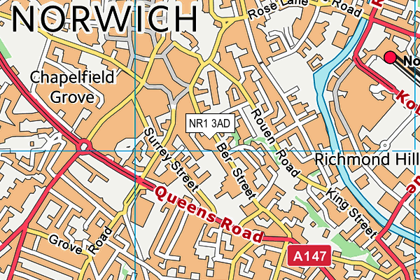 NR1 3AD map - OS VectorMap District (Ordnance Survey) NR1 3AD map - OS VectorMap District (Ordnance Survey)