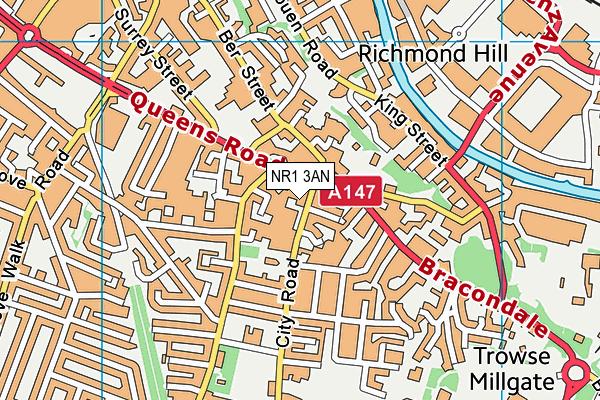 NR1 3AN map - OS VectorMap District (Ordnance Survey) NR1 3AN map - OS VectorMap District (Ordnance Survey)