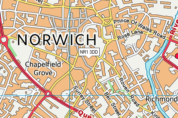 NR1 3DD map - OS VectorMap District (Ordnance Survey) NR1 3DD map - OS VectorMap District (Ordnance Survey)