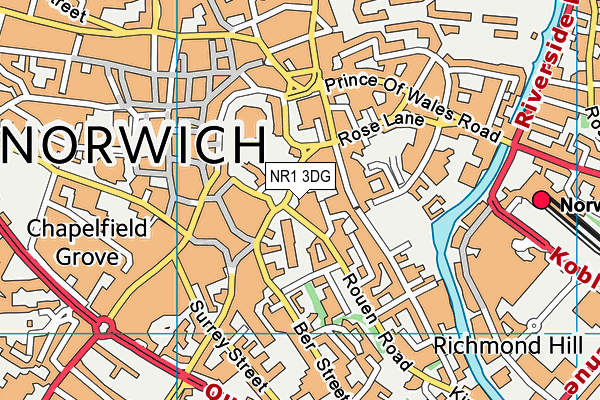 NR1 3DG map - OS VectorMap District (Ordnance Survey) NR1 3DG map - OS VectorMap District (Ordnance Survey)