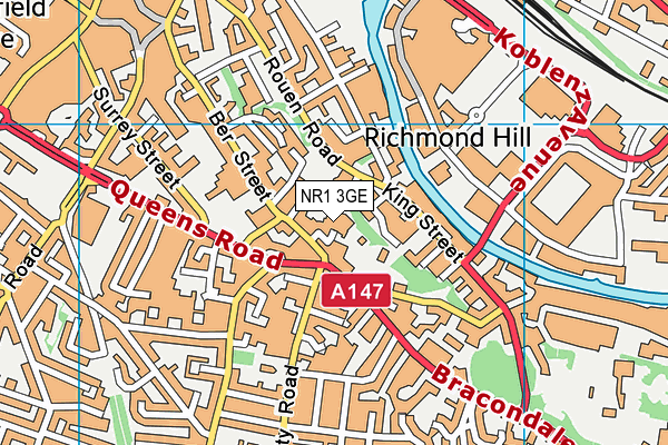 NR1 3GE map - OS VectorMap District (Ordnance Survey) NR1 3GE map - OS VectorMap District (Ordnance Survey)
