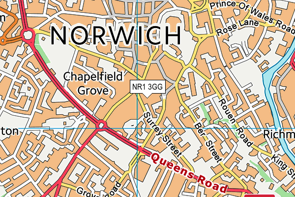 NR1 3GG map - OS VectorMap District (Ordnance Survey) NR1 3GG map - OS VectorMap District (Ordnance Survey)
