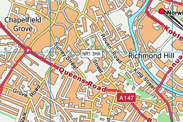 NR1 3HA map - OS VectorMap District (Ordnance Survey) NR1 3HA map - OS VectorMap District (Ordnance Survey)