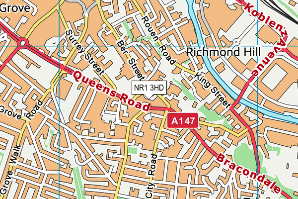 NR1 3HD map - OS VectorMap District (Ordnance Survey) NR1 3HD map - OS VectorMap District (Ordnance Survey)