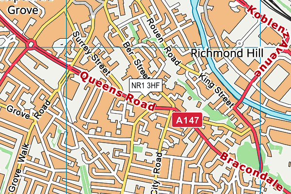 NR1 3HF map - OS VectorMap District (Ordnance Survey) NR1 3HF map - OS VectorMap District (Ordnance Survey)