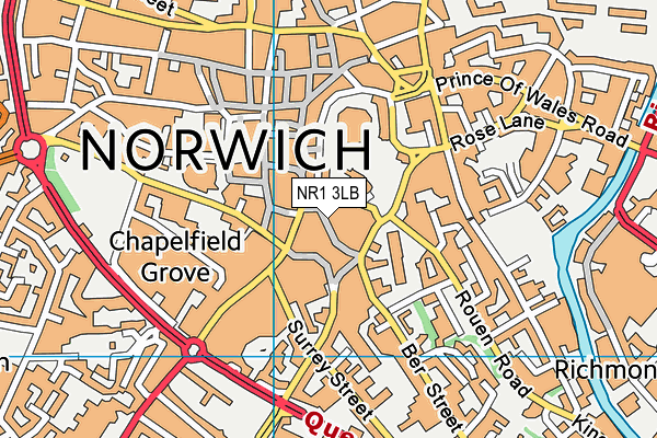 NR1 3LB map - OS VectorMap District (Ordnance Survey) NR1 3LB map - OS VectorMap District (Ordnance Survey)