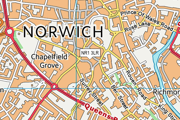 NR1 3LR map - OS VectorMap District (Ordnance Survey) NR1 3LR map - OS VectorMap District (Ordnance Survey)