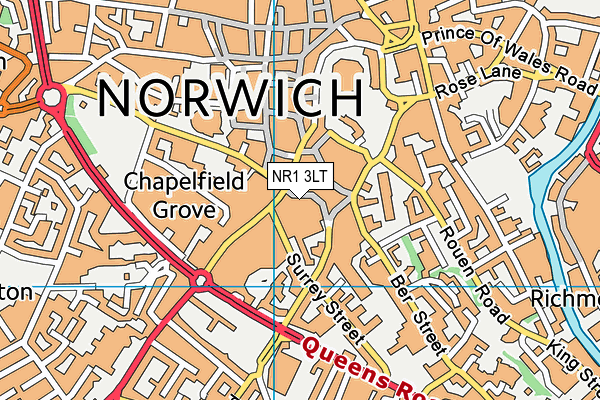 NR1 3LT map - OS VectorMap District (Ordnance Survey) NR1 3LT map - OS VectorMap District (Ordnance Survey)