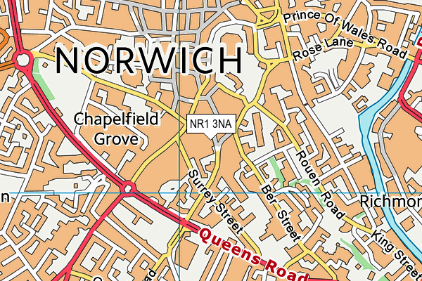 NR1 3NA map - OS VectorMap District (Ordnance Survey) NR1 3NA map - OS VectorMap District (Ordnance Survey)