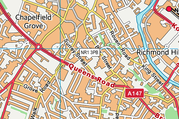 NR1 3PB map - OS VectorMap District (Ordnance Survey) NR1 3PB map - OS VectorMap District (Ordnance Survey)