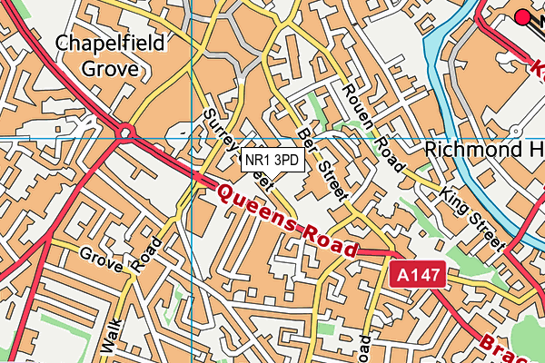 NR1 3PD map - OS VectorMap District (Ordnance Survey) NR1 3PD map - OS VectorMap District (Ordnance Survey)