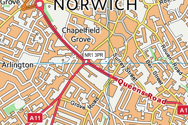NR1 3PR map - OS VectorMap District (Ordnance Survey) NR1 3PR map - OS VectorMap District (Ordnance Survey)