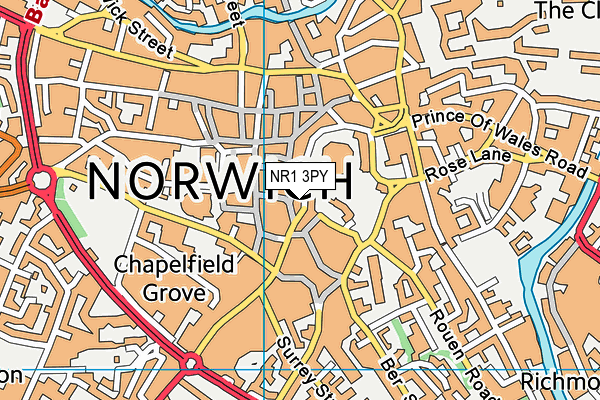 NR1 3PY map - OS VectorMap District (Ordnance Survey) NR1 3PY map - OS VectorMap District (Ordnance Survey)