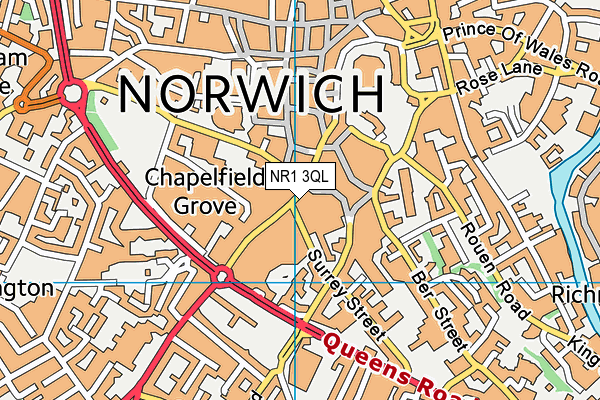 NR1 3QL map - OS VectorMap District (Ordnance Survey) NR1 3QL map - OS VectorMap District (Ordnance Survey)