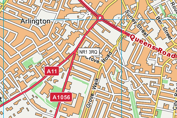 NR1 3RQ map - OS VectorMap District (Ordnance Survey)