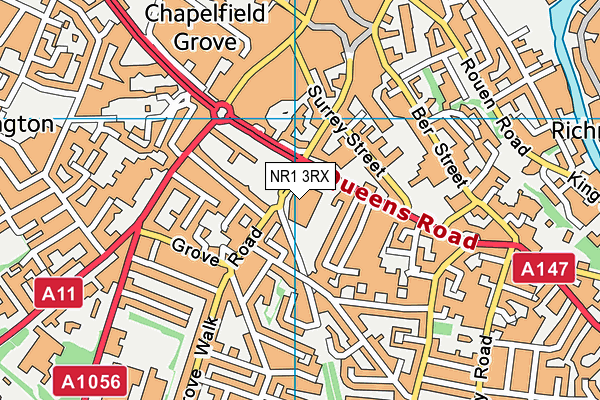 NR1 3RX map - OS VectorMap District (Ordnance Survey) NR1 3RX map - OS VectorMap District (Ordnance Survey)
