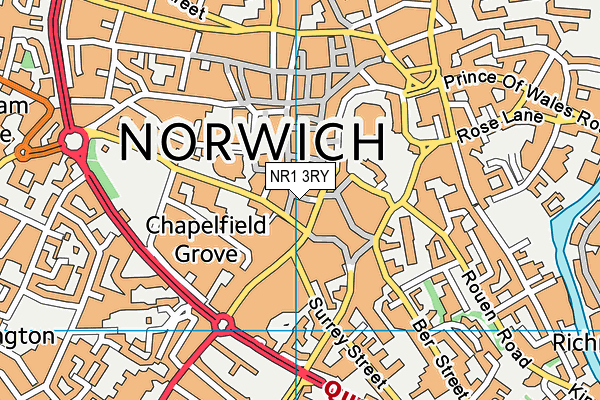 NR1 3RY map - OS VectorMap District (Ordnance Survey) NR1 3RY map - OS VectorMap District (Ordnance Survey)