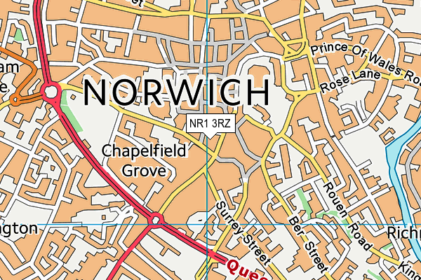 NR1 3RZ map - OS VectorMap District (Ordnance Survey) NR1 3RZ map - OS VectorMap District (Ordnance Survey)
