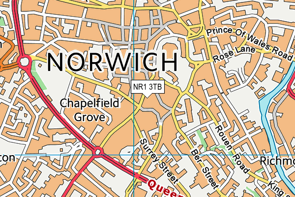 NR1 3TB map - OS VectorMap District (Ordnance Survey) NR1 3TB map - OS VectorMap District (Ordnance Survey)