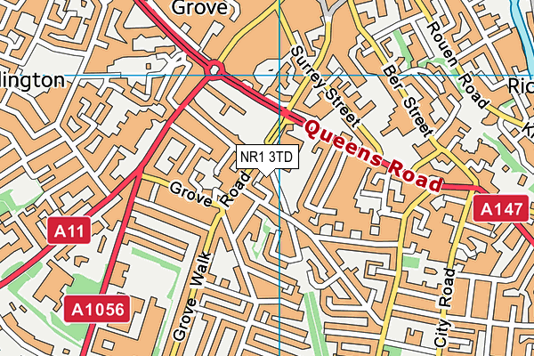NR1 3TD map - OS VectorMap District (Ordnance Survey) NR1 3TD map - OS VectorMap District (Ordnance Survey)
