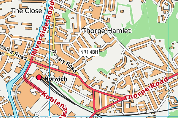 NR1 4BH map - OS VectorMap District (Ordnance Survey)