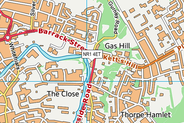 NR1 4ET map - OS VectorMap District (Ordnance Survey) NR1 4ET map - OS VectorMap District (Ordnance Survey)