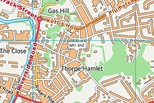 NR1 4HZ map - OS VectorMap District (Ordnance Survey)
