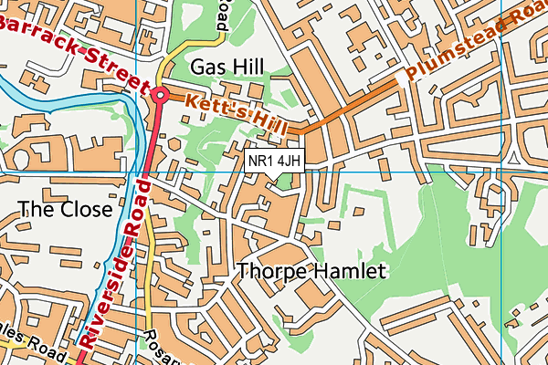 NR1 4JH map - OS VectorMap District (Ordnance Survey) NR1 4JH map - OS VectorMap District (Ordnance Survey)