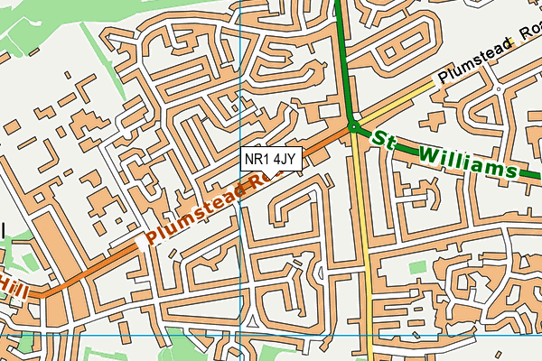 NR1 4JY map - OS VectorMap District (Ordnance Survey) NR1 4JY map - OS VectorMap District (Ordnance Survey)