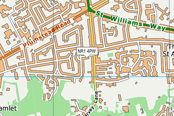 NR1 4PW map - OS VectorMap District (Ordnance Survey) NR1 4PW map - OS VectorMap District (Ordnance Survey)