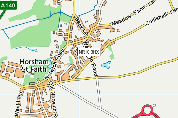 NR10 3HX map - OS VectorMap District (Ordnance Survey)