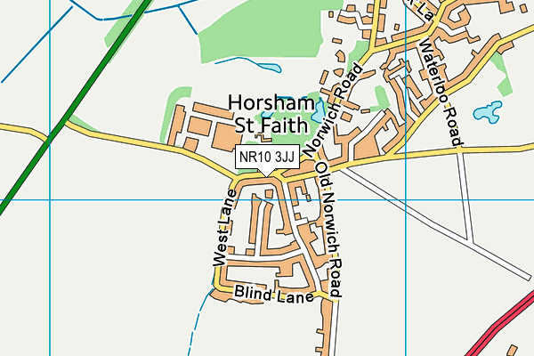 NR10 3JJ map - OS VectorMap District (Ordnance Survey)