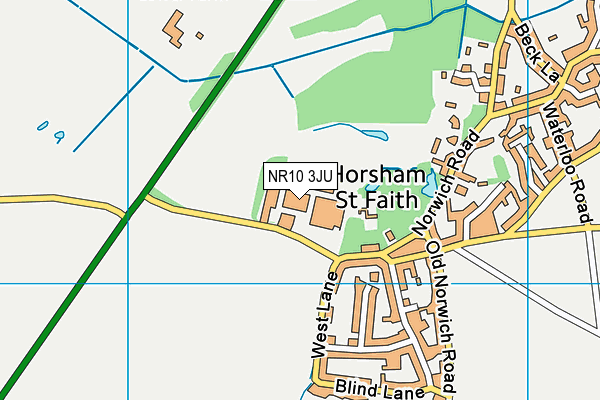 NR10 3JU map - OS VectorMap District (Ordnance Survey)