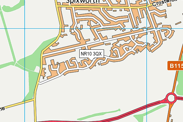 NR10 3QX map - OS VectorMap District (Ordnance Survey) NR10 3QX map - OS VectorMap District (Ordnance Survey)