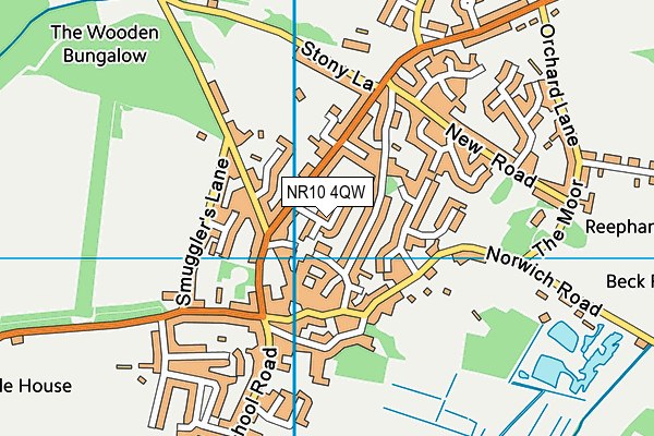 NR10 4QW map - OS VectorMap District (Ordnance Survey) NR10 4QW map - OS VectorMap District (Ordnance Survey)