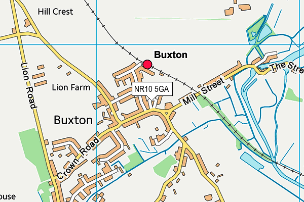 NR10 5GA map - OS VectorMap District (Ordnance Survey)