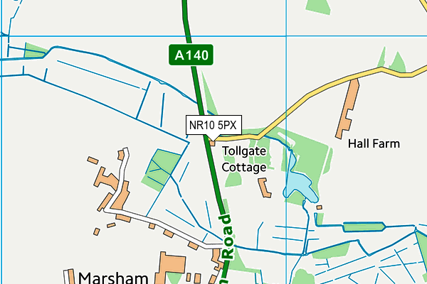 NR10 5PX map - OS VectorMap District (Ordnance Survey) NR10 5PX map - OS VectorMap District (Ordnance Survey)