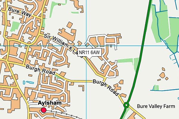 NR11 6AW map - OS VectorMap District (Ordnance Survey) NR11 6AW map - OS VectorMap District (Ordnance Survey)