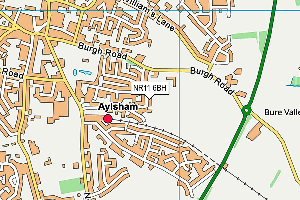 NR11 6BH map - OS VectorMap District (Ordnance Survey) NR11 6BH map - OS VectorMap District (Ordnance Survey)