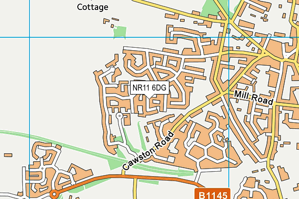 NR11 6DG map - OS VectorMap District (Ordnance Survey) NR11 6DG map - OS VectorMap District (Ordnance Survey)