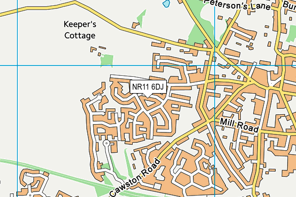 NR11 6DJ map - OS VectorMap District (Ordnance Survey) NR11 6DJ map - OS VectorMap District (Ordnance Survey)