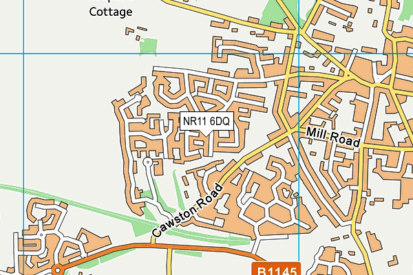 NR11 6DQ map - OS VectorMap District (Ordnance Survey) NR11 6DQ map - OS VectorMap District (Ordnance Survey)