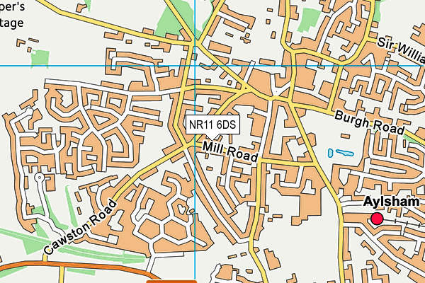 NR11 6DS map - OS VectorMap District (Ordnance Survey) NR11 6DS map - OS VectorMap District (Ordnance Survey)