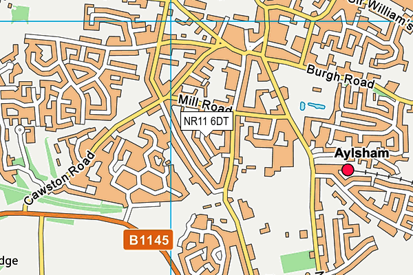 NR11 6DT map - OS VectorMap District (Ordnance Survey) NR11 6DT map - OS VectorMap District (Ordnance Survey)