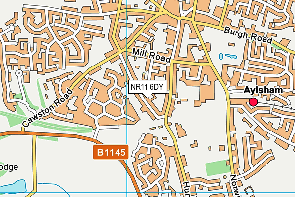 NR11 6DY map - OS VectorMap District (Ordnance Survey) NR11 6DY map - OS VectorMap District (Ordnance Survey)